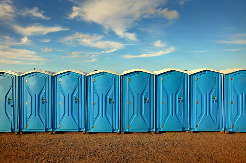 Construction Site with Portable Toilets
